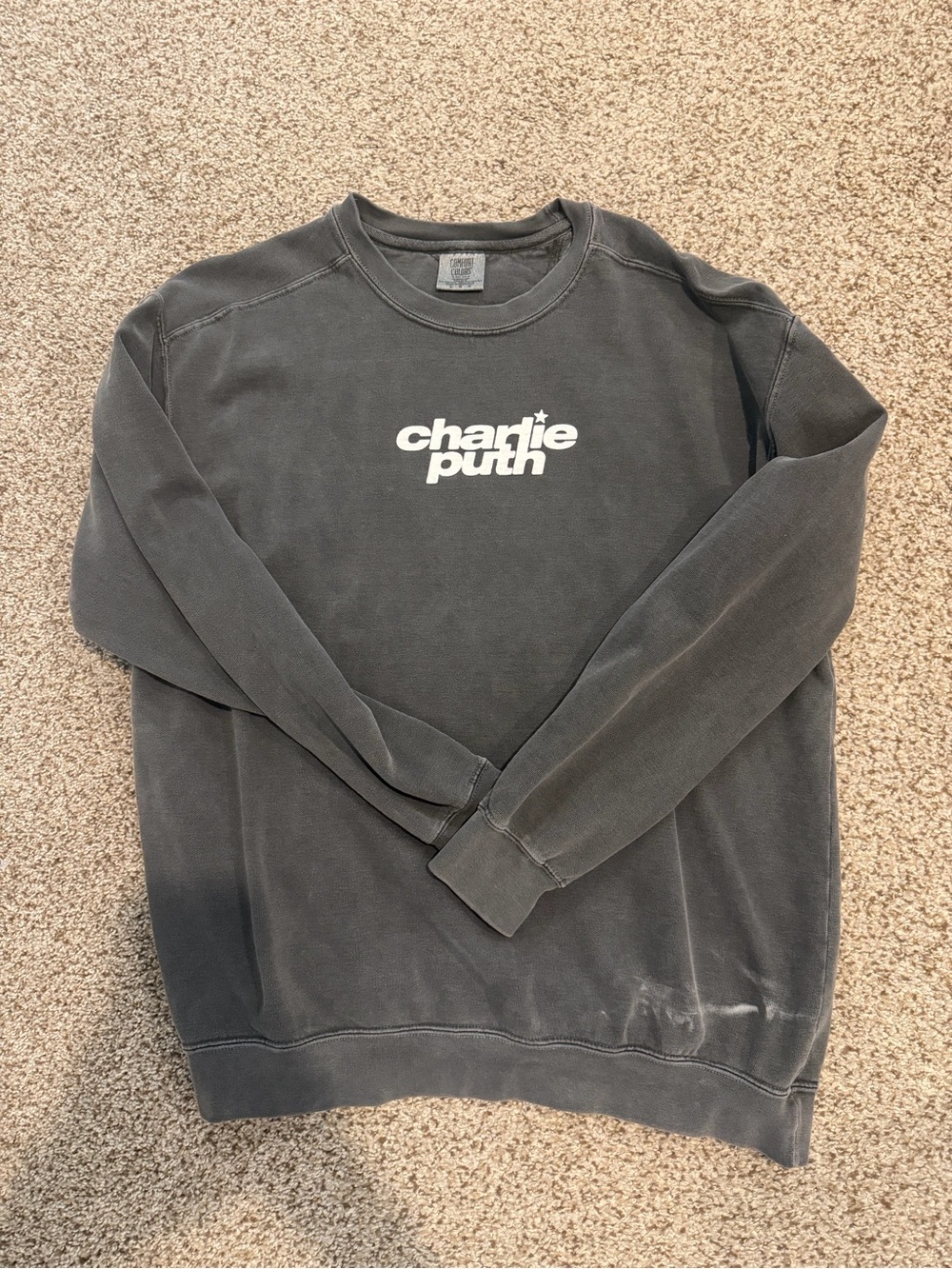 Charlie Puth  Crewneck Sweater — Charcoal